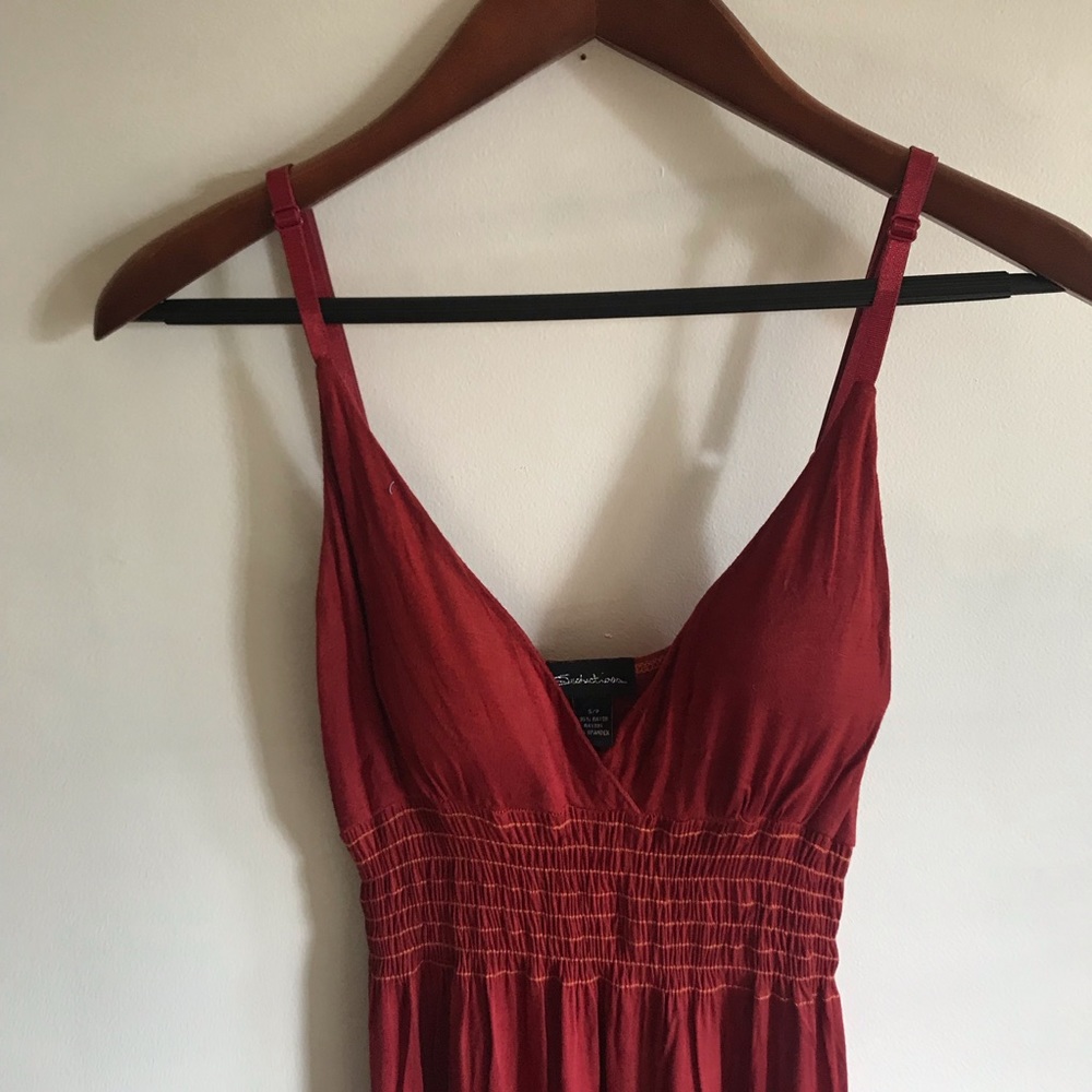 Burnt red maxi dress